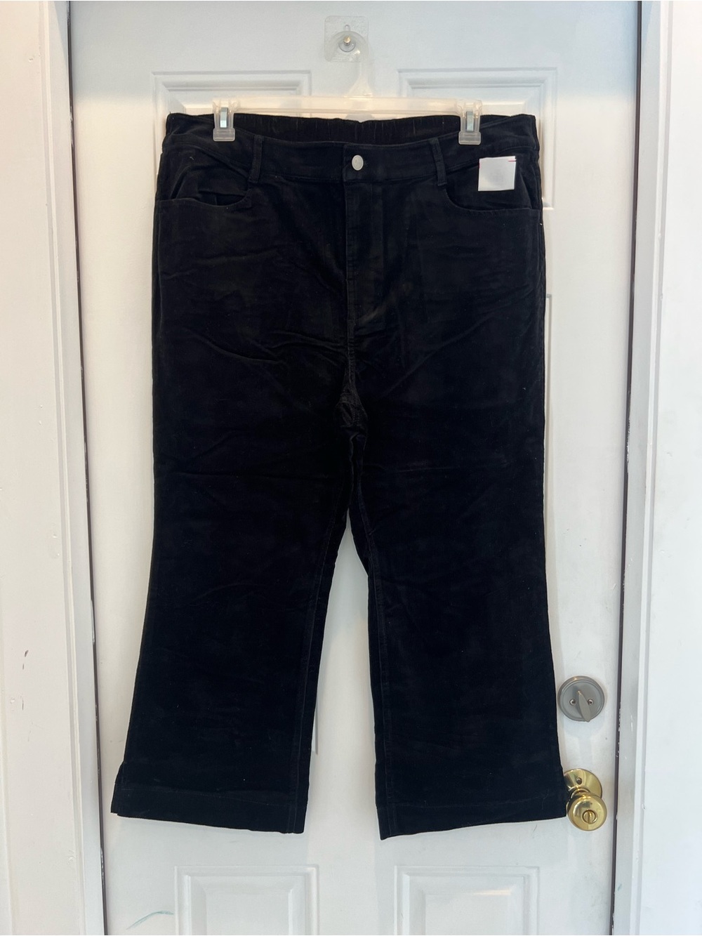 BP. Women Black Jean Corduroy Crop Pants Size 2X Inseam 25” Straight Leg #392